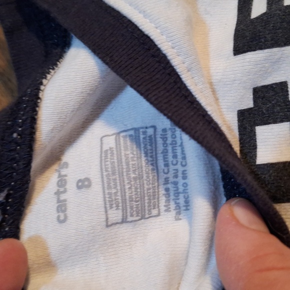 💥Buy2Get1Free💥Carter's Black and White Long Sleeve Shirt - Picture 2 of 2